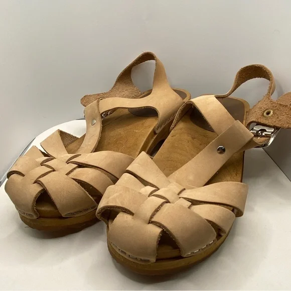 Swedish Leather Clog Sandals - Picture 1 of 6